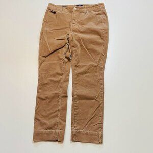 Talbots Pant Trouser Corduroy HIgh Rise Straight Leg Camel Neutral Winter Petite
